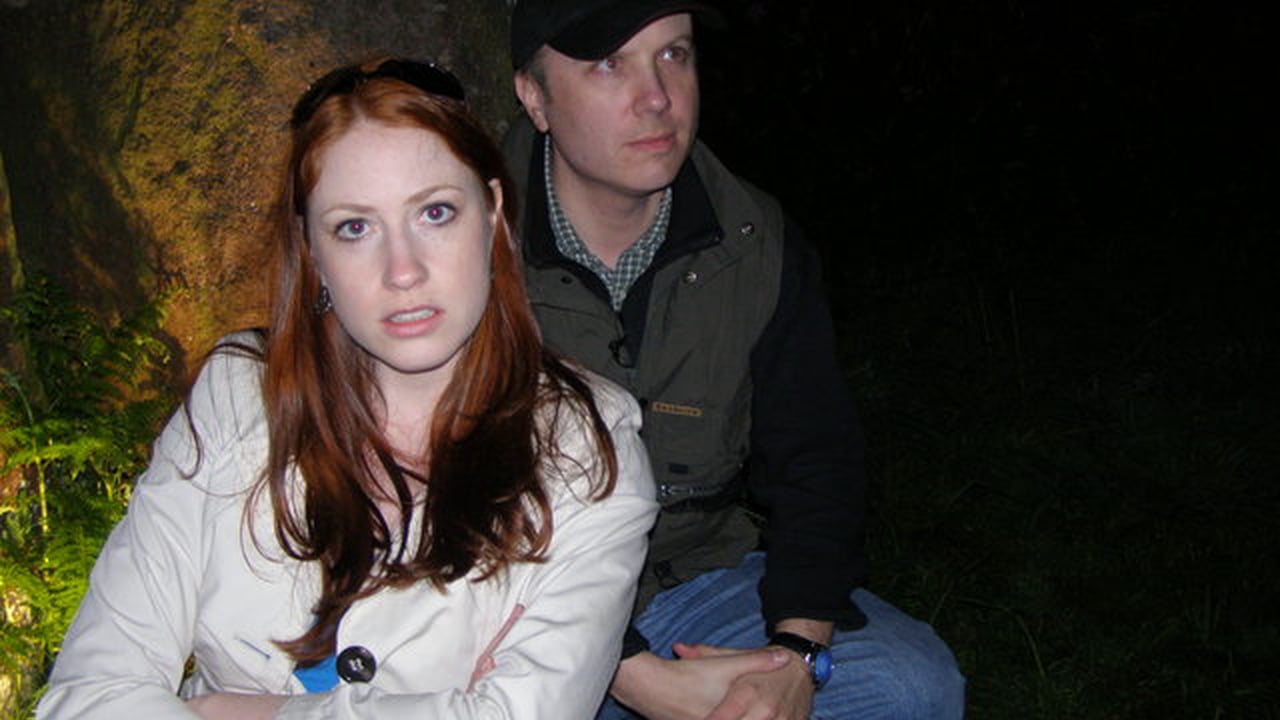 Holly and yours truly as hosts of Ghost Cases in 2009.